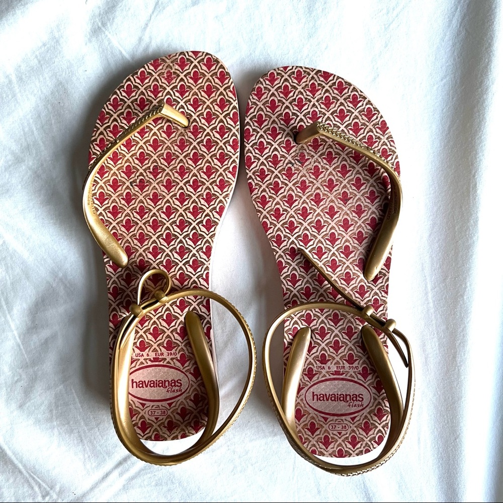 Havaianas flip flops with back strap size 8.5